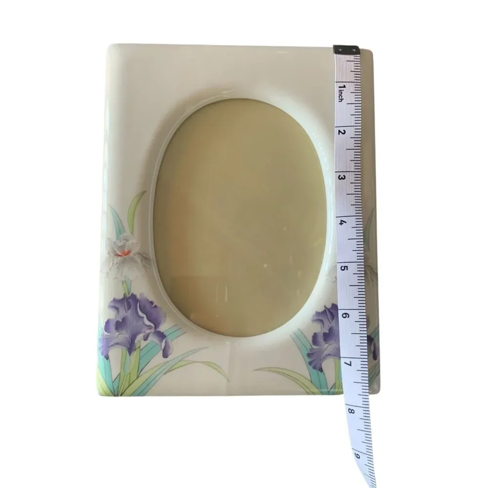 Floral Ceramic Picture Frame Otagiri Japan Vintage Shibata Oval Picture